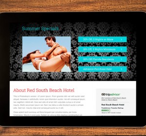 <span>- red1 -</span>Red South Beach Hotel Website, Tablet View